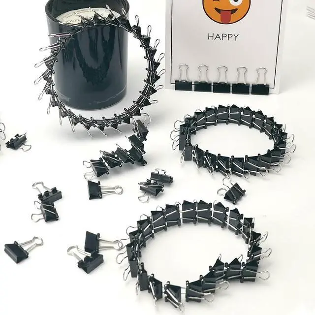 Alt view image 5 of 7 - OWLKELA 120 Pack Binder Clips, 5/8 Inch, Black