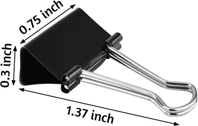 Alt view image 2 of 7 - OWLKELA 120 Pack Binder Clips, 0.75 Inch, Black