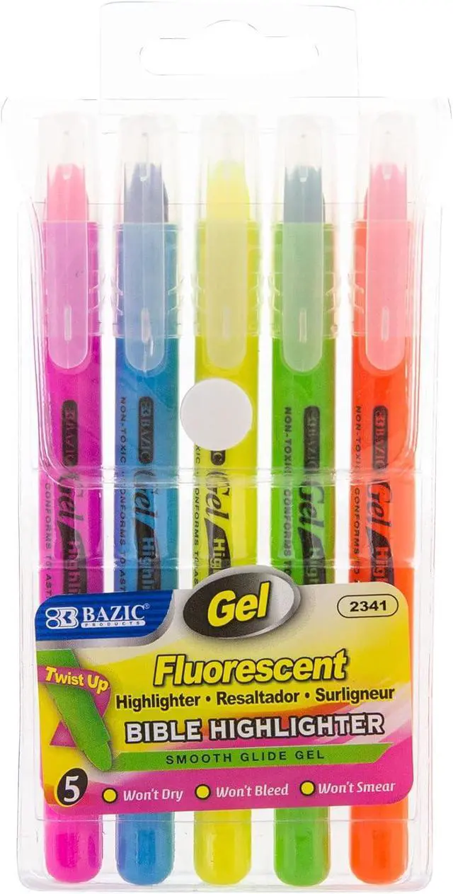 Main image of BAZIC 5 Fluorescent Gel Highlighter (2341)