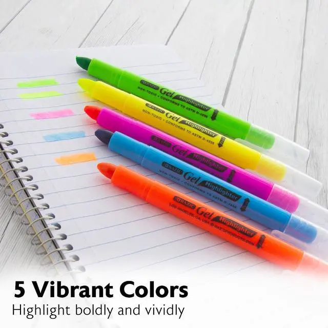 Alt view image 4 of 7 - BAZIC 5 Fluorescent Gel Highlighter (2341)