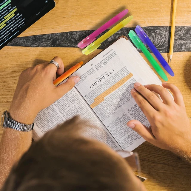 Alt view image 6 of 7 - Performore - 6 Pack Student Gel Highlighters Assorted Colors, 6 Different Bright Highlight Colors Yellow, Pink, Green, Blue & more, Multicolor No Bleed & Smearing Marker Pens for Journaling & Studying