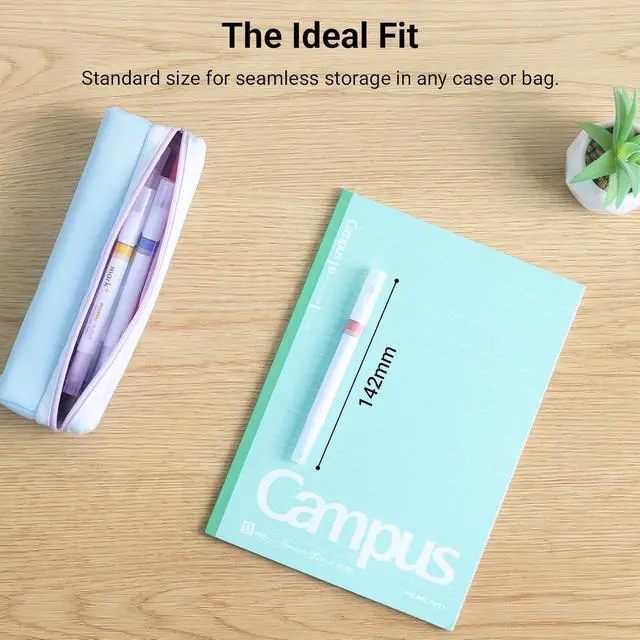 Alt view image 6 of 7 - KOKUYO Fluorescent Highlighters, Dual-Tip Highlighter Markers for Bible in Assorted Colors, Fine & Chisel Tip No Bleed Quick-Dry for Journals, Planners, Notes, Vivid Colors (PM-MT200-5S2)
