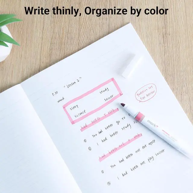 Alt view image 5 of 7 - KOKUYO Fluorescent Highlighters, Dual-Tip Highlighter Markers for Bible in Assorted Colors, Fine & Chisel Tip No Bleed Quick-Dry for Journals, Planners, Notes, Vivid Colors (PM-MT200-5S2)