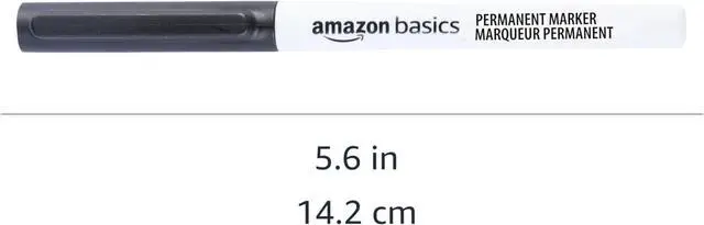 Alt view image 5 of 6 - Amazon Basics Ultra Fine Point Permanent Markers for Drawing and Writing, Quick Drying, Fade Resistant, Black, 12-Pack