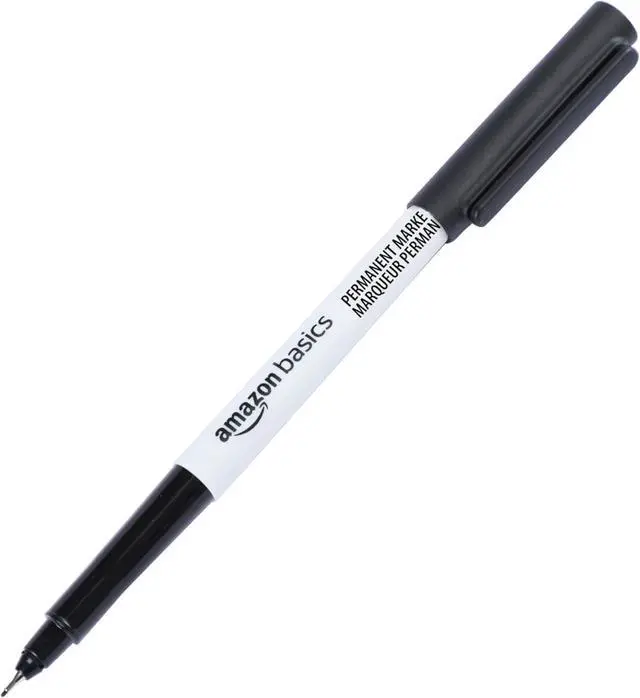 Alt view image 4 of 6 - Amazon Basics Ultra Fine Point Permanent Markers for Drawing and Writing, Quick Drying, Fade Resistant, Black, 12-Pack