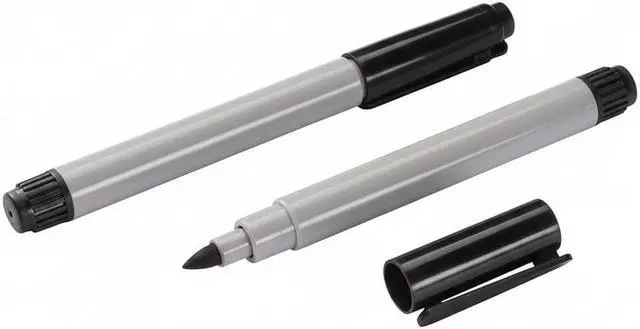 Alt view image 2 of 7 - Cadie Permanent Freezer Marker Set of 2 Waterproof Fast-Drying Black Fine Bullet Tip Ink Pens for Food Labeling, Fridge & Freezer Storage, Lab & Kitchen Use, & General Organization
