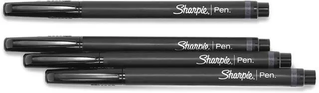 Alt view image 5 of 7 - Sharpie Felt Tip Medium Point Black Pens, Drawing & Writing Pens Ideal for School Supplies, Office s and Teacher s, Quick-Drying, No Bleed, 2 Pack
