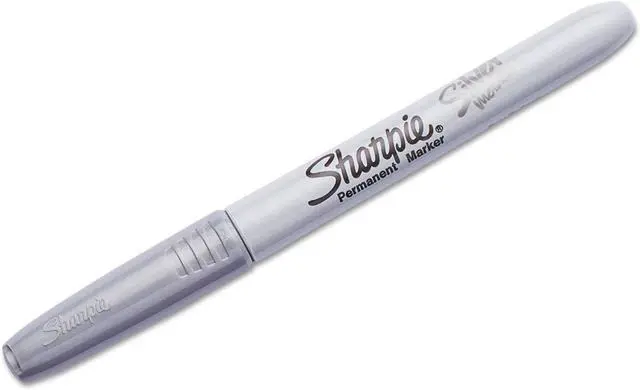 Alt view image 4 of 7 - Sharpie Metallic Permanent Markers, Fine Point, Silver, 4 Count - For Black Paper or Dark Surfaces, Arts & Crafts, Posters