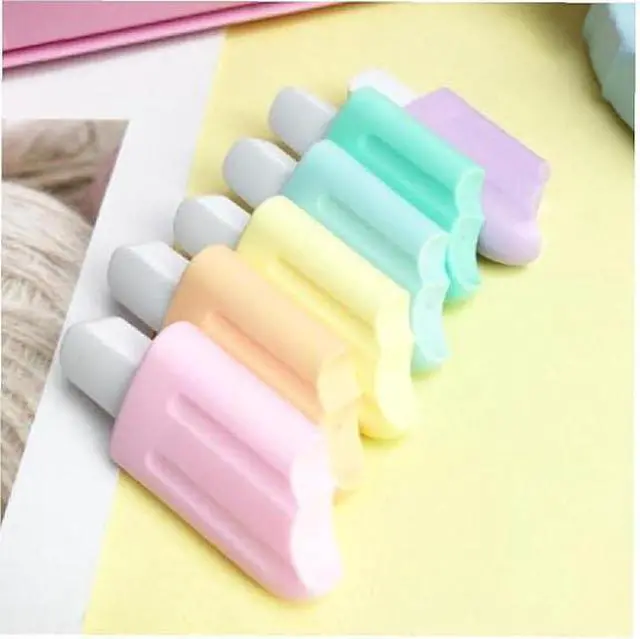 Alt view image 5 of 7 - 6 Pcs Mini Highlighter Ice Shaped Marker Pen for Office Supplies Writing Stationery Attractive and Fashion Liquid Highlighters Markers and Highlighters