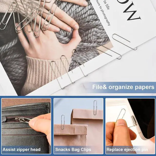 Alt view image 7 of 7 - Jumbo Paper Clips,Large PaperClips,320Pcs Paper Clip for School and Office.