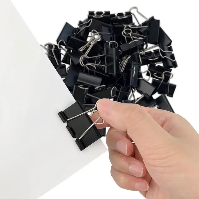 Main image of Ykimok 80Pcs Medium Binder Clips, 1.25 inch(32mm), Paper Clamps Medium Size for Office Supplies, Black