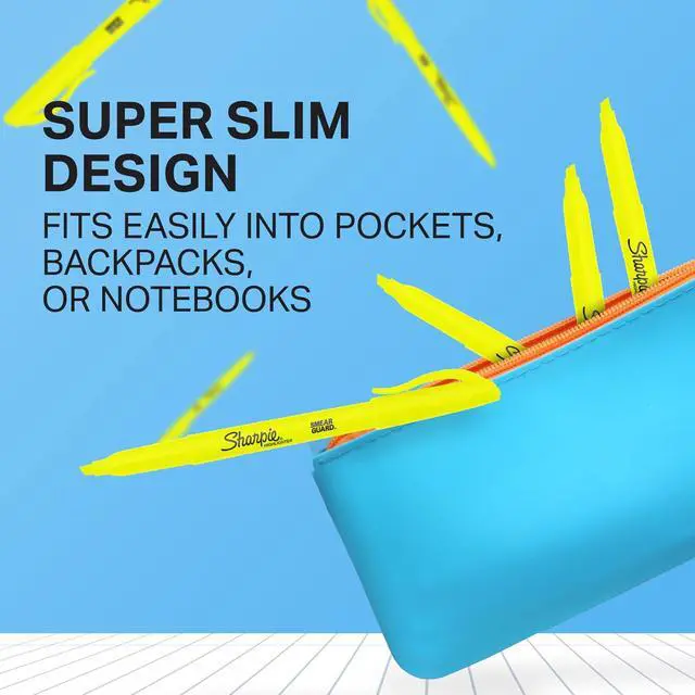 Alt view image 3 of 5 - Sharpie Accent Pocket-Style Highlighters, 2 Fluorescent Yellow Highlighters (27162PP)