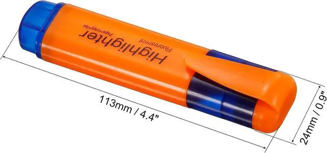 Alt view image 2 of 6 - PATIKIL Highlighter Pen, 4 Pack Broad Tip Writing Marker Pens, Orange