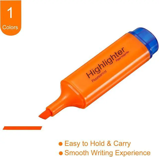 Alt view image 5 of 6 - PATIKIL Highlighter Pen, 4 Pack Broad Tip Writing Marker Pens, Orange