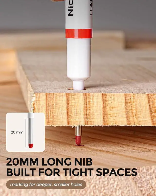 Alt view image 5 of 6 - Nicpro 6 PCS Long Nib Marker Pens with 20mm Long Head Fine Tip (Colorful)