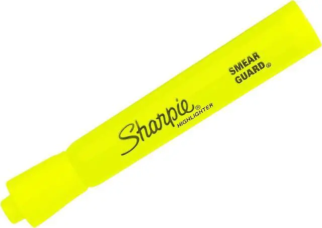 Alt view image 4 of 6 - Sharpie Tank Highlighters, Chisel Tip, Fluorescent Yellow, 12 Count