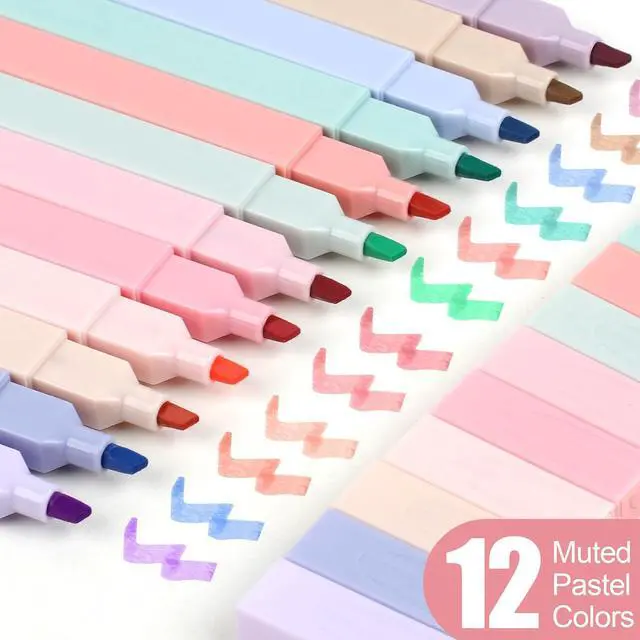 Alt view image 2 of 7 - Utron 12pcs Bible Highlighters, Pastel Highlighter Set, No Bleed Bible Highlighters (12 Color)