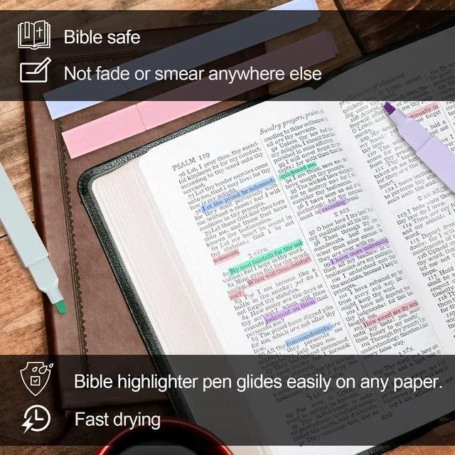 Alt view image 6 of 7 - Utron 12pcs Bible Highlighters, Pastel Highlighter Set, No Bleed Bible Highlighters (12 Color)