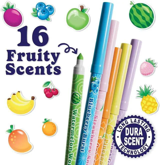 Alt view image 2 of 7 - Pastel Smarkers - Washable Patented Gourmet Scented Pastel Markers, Assorted Colors, Standard Point Felt Tip, 16 Count