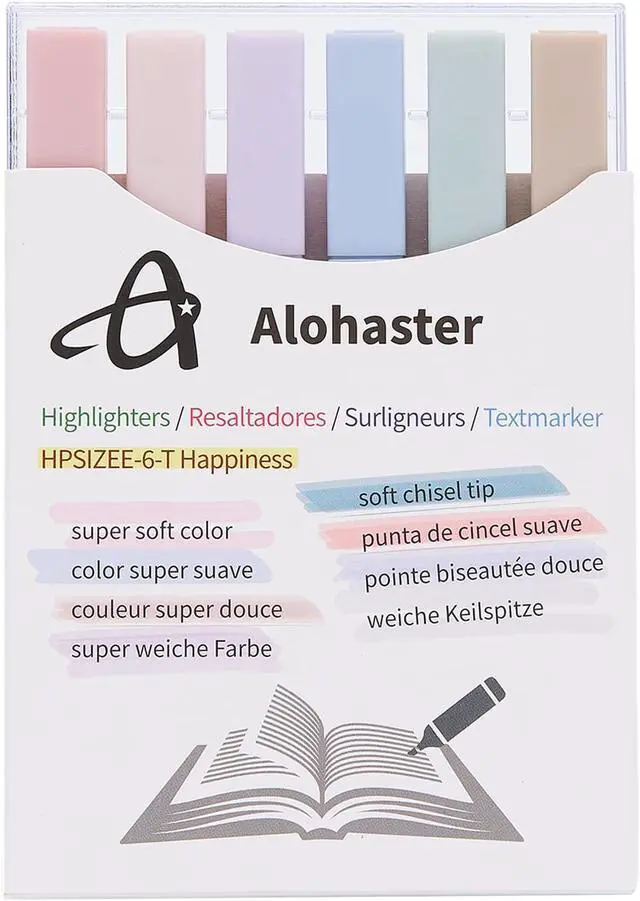 Alt view image 2 of 7 - Alohaster Highlighters, HPSIZEE-6-T, 6 Pack - Happiness