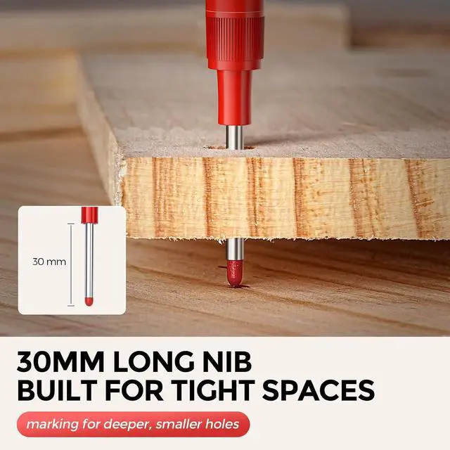 Alt view image 5 of 7 - Nicpro 4 PCS Long Nib Marker Pens, 30mm Deep Hole Marker, (Colorful)