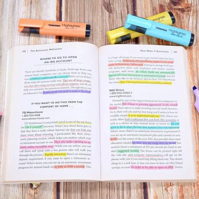Alt view image 5 of 5 - TWOHANDS Highlighter,Chisel Tip Marker Pen,6 Assorted Pastel Colors,H2007