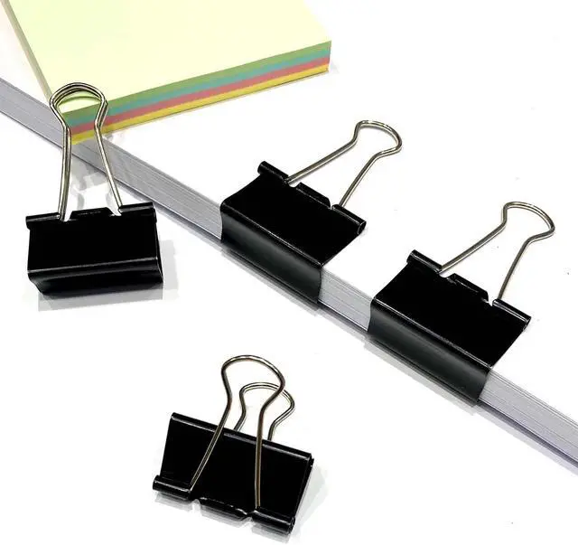 Alt view image 4 of 7 - Ykimok 40Pcs Medium Binder Clips, 1.25 inch(32mm), Paper Clamps Medium Size for Office Supplies, Black
