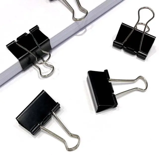 Alt view image 6 of 7 - Ykimok 40Pcs Medium Binder Clips, 1.25 inch(32mm), Paper Clamps Medium Size for Office Supplies, Black