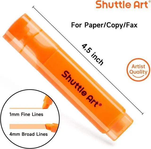 Alt view image 3 of 7 - Shuttle Art 8 Assorted Colors Highlighters, Chisel Tip Dry-Quickly Non-Toxic Highlighter Markers for Adults Teachers Students Highlighting on Home School Office