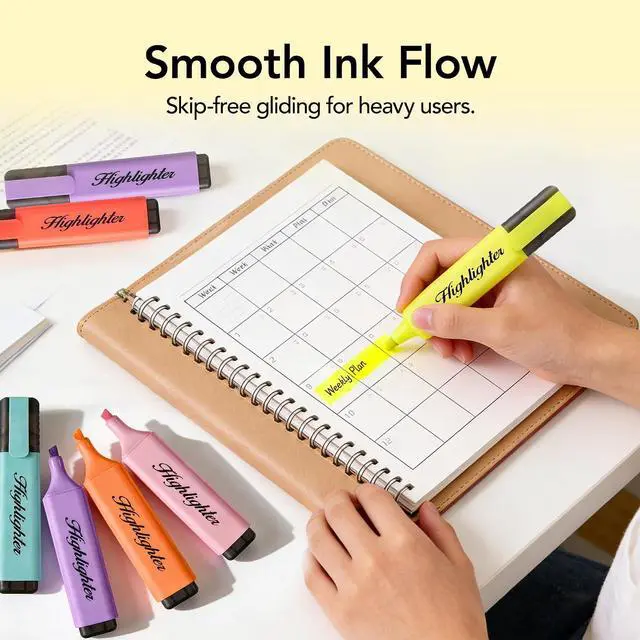Alt view image 6 of 7 - Mini Highlighters, 24 Assorted Quick-Dry Chisel Tip Marker Pens