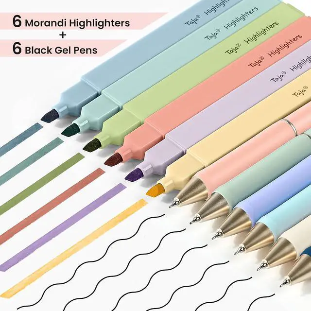 Alt view image 2 of 7 - Taja 12 Pack Bible Highlighters and Pens Set, No Bleed and Quick-Drying