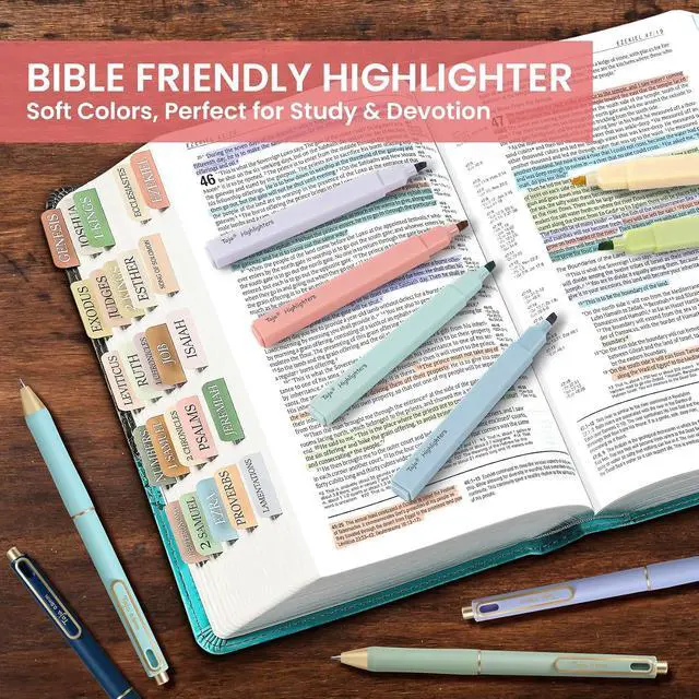 Alt view image 5 of 7 - Taja 12 Pack Bible Highlighters and Pens Set, No Bleed and Quick-Drying