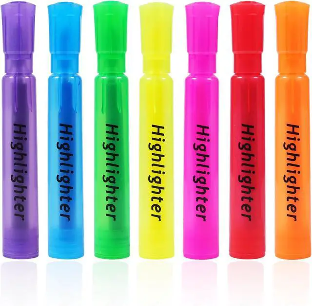 Main image of 7 Pack Aesthetic Pastel Tank Style Highlighters, Chisel Tip