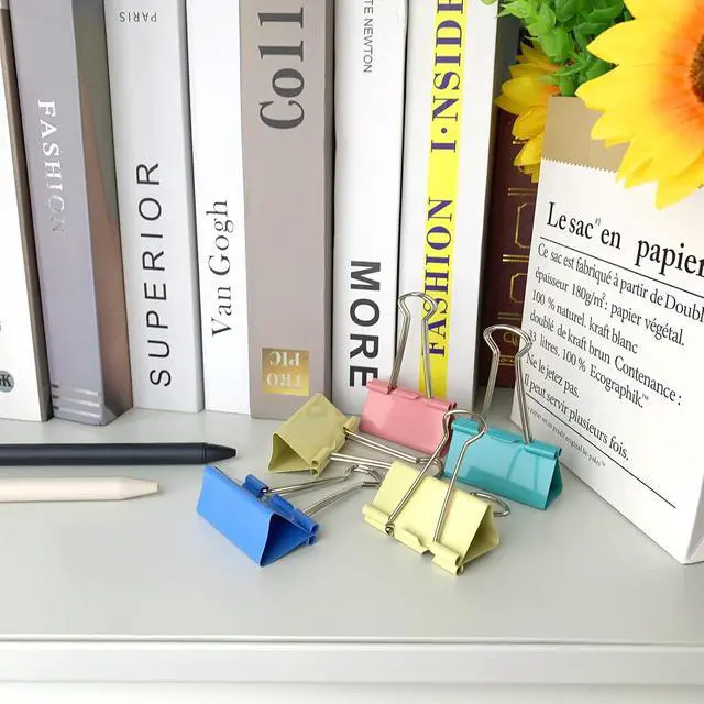 Alt view image 4 of 7 - Extra Large 2-Inch Colored Binder Clips, 12-Pack (Pink, Blue, Green, Yellow)