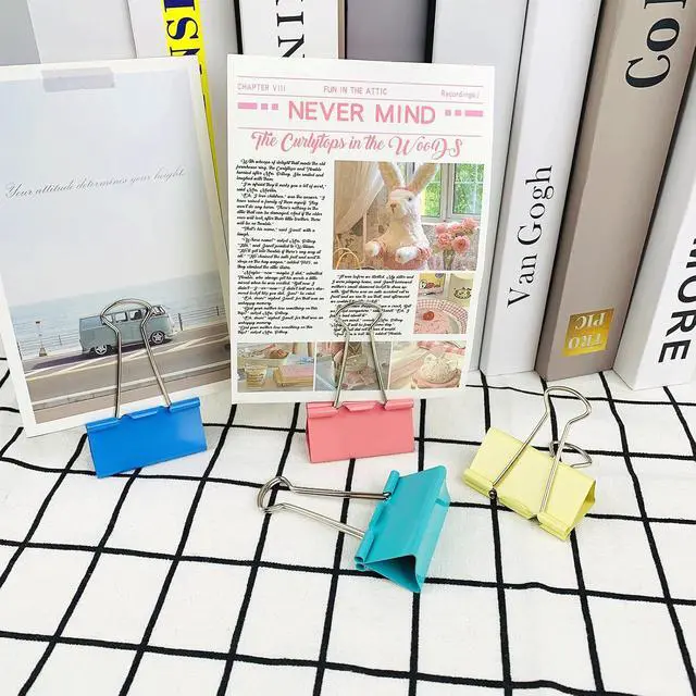 Alt view image 5 of 7 - Extra Large 2-Inch Colored Binder Clips, 12-Pack (Pink, Blue, Green, Yellow)
