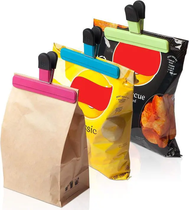 Alt view image 5 of 7 - Ninth Five 6 Pack Chip Bag Clips, 6x3.5 Inch Large Food Snacks Bag Clips