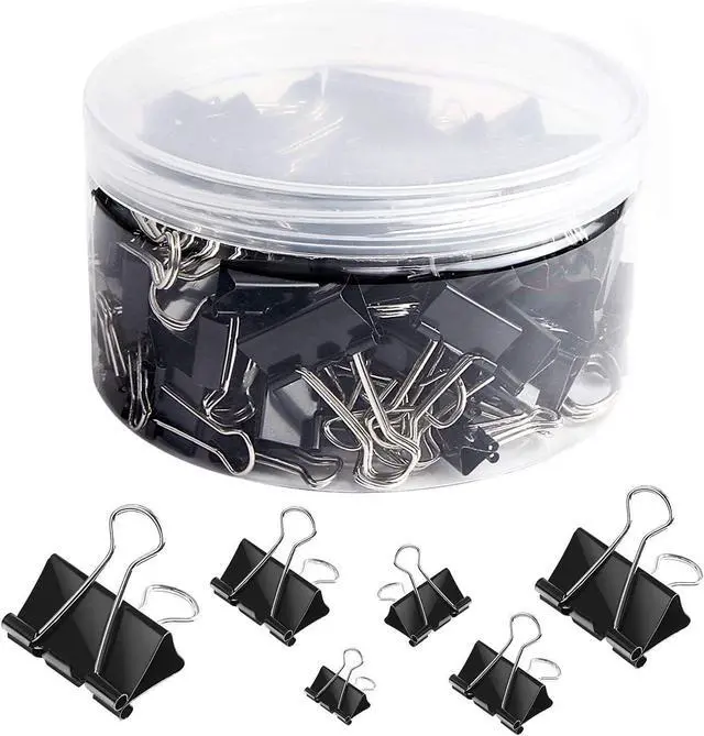 Main image of SANNIX 110 PCS Binder Clips Assorted Sizes, X Large, Large, Medium, Small