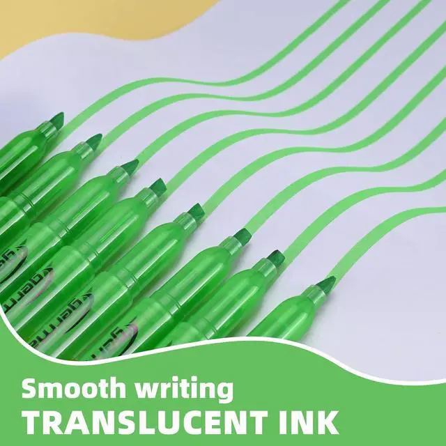 Alt view image 3 of 7 - Cgerma Highlighters 36 Pack, Chisel Tip Green Highlighter Bright Colors,Quickly Drying, Perfect for Students Kids Adults Classroom, School, Office