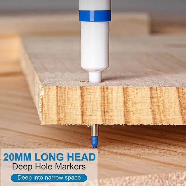 Alt view image 5 of 7 - Thboxes Deep Hole Markers, 10 Pack, 20Mm Long Nib, Assorted Colors