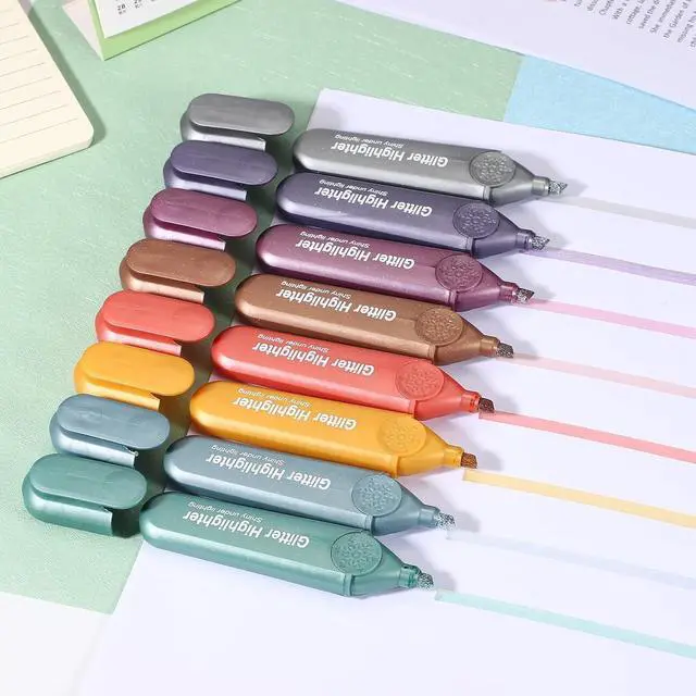 Alt view image 5 of 6 - PATIKIL Glitter Highlighters, 3 Pack Sparkly Highlighters No Bleeds, Yellow