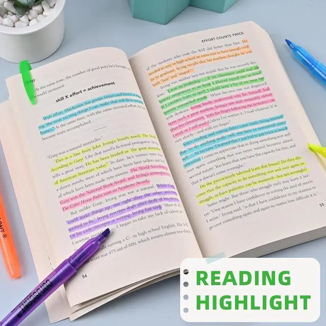 Alt view image 2 of 7 - coruscant Highlighter - 12 pack color highlighter, color transparent visible fluorescent pen shell, wide chisel point mark, fluorescent pen, school, office