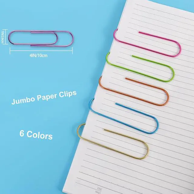 Alt view image 2 of 7 - Ufmarine 42 Pcs Jumbo Paper Clips, Extra Large Pape Clips 4 inch, Giant Paperclips for Office