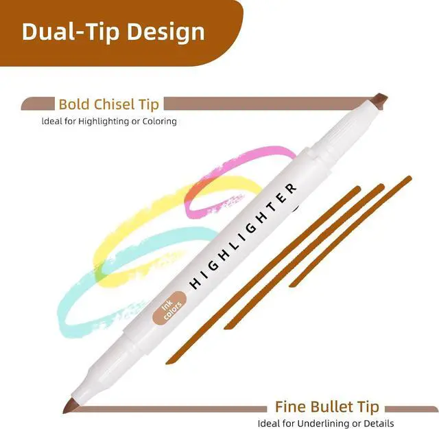 Alt view image 2 of 6 - Pastel Highlighters Set, 8 Pack Highlighters Assorted Colors