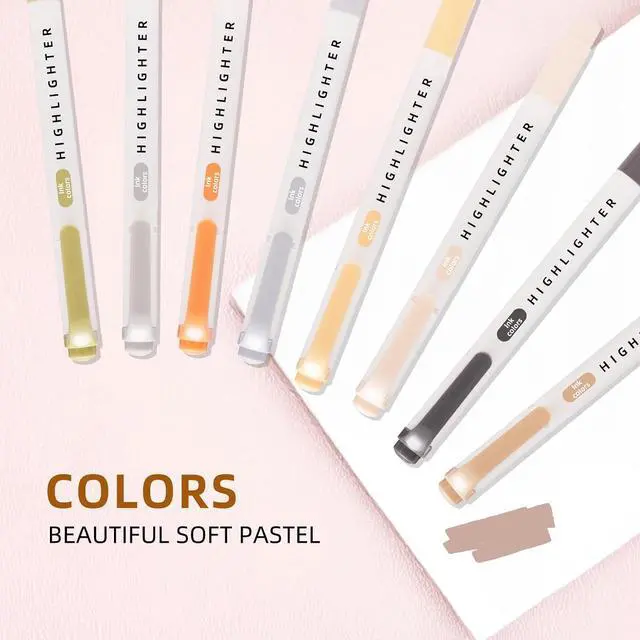 Alt view image 6 of 6 - Pastel Highlighters Set, 8 Pack Highlighters Assorted Colors