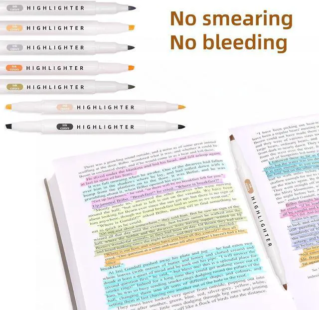 Alt view image 5 of 6 - Pastel Highlighters Set, 8 Pack Highlighters Assorted Colors