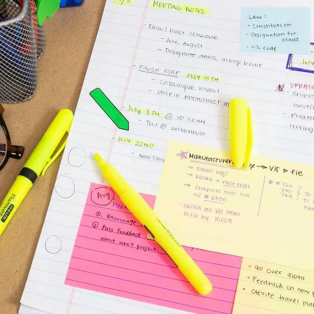 Alt view image 6 of 7 - BAZIC PRODUCTS Yellow Pen Style Highlighters, Chisel Tip, Pocket Clip, 5 Ct