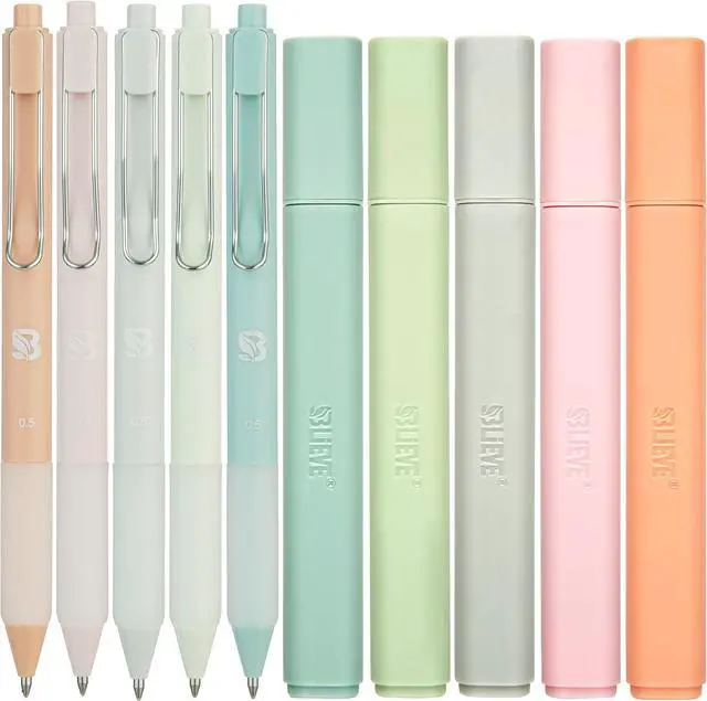 Main image of BLIEVE Bible Highlighters And Pens No Bleed, Chisel Tip & Rollerball Pens, Multicolor Ink, Comfort Grip & Fast Dry, Cute Bible Journaling (PASTEL)