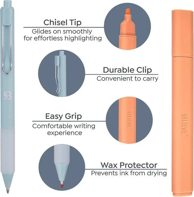 Alt view image 6 of 7 - BLIEVE Bible Highlighters And Pens No Bleed, Chisel Tip & Rollerball Pens, Multicolor Ink, Comfort Grip & Fast Dry, Cute Bible Journaling (PASTEL)