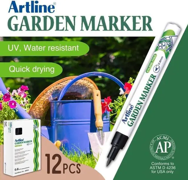 Alt view image 3 of 7 - Artline Garden Marker | Water Resistant | Quick Dry Ink Great For Outside Use (4 Markers)
