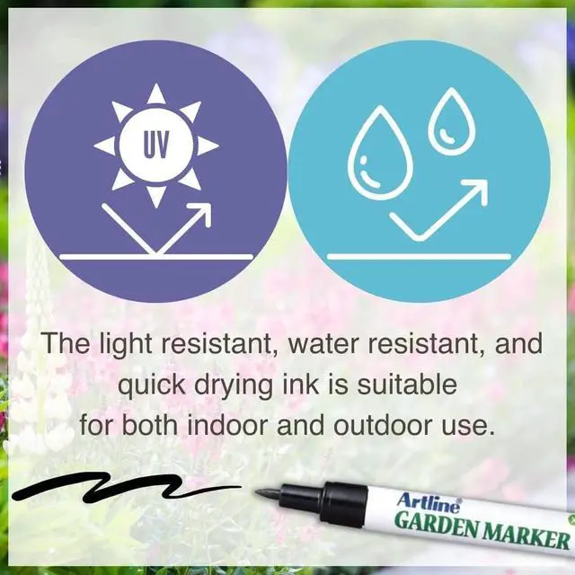 Alt view image 5 of 7 - Artline Garden Marker | Water Resistant | Quick Dry Ink Great For Outside Use (4 Markers)